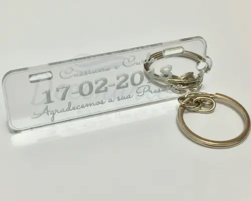 Lembrancinha de Casamento Personalizada - Chaveiro Placa
