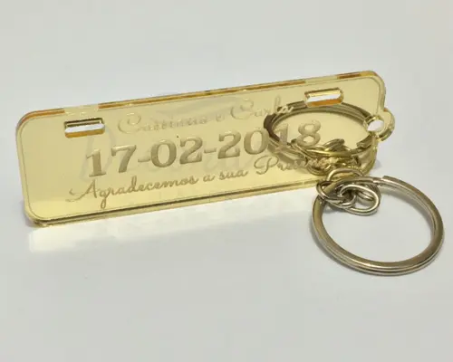 Lembrancinha de Casamento Personalizada - Chaveiro Placa