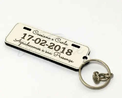 Lembrancinha de Casamento Personalizada - Chaveiro Placa