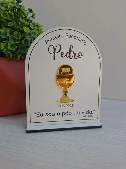 Lembrancinha para Crisma, Eucaristia - Personalizado
