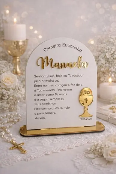 Lembrancinha para Primeira Eucaristia Personalizada