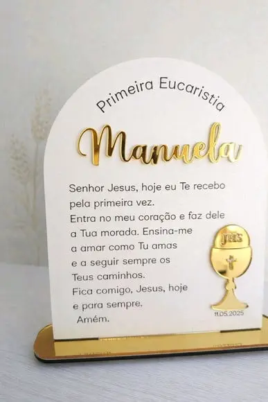 Lembrancinha para Eucaristia Personalizada Nomes Individuais