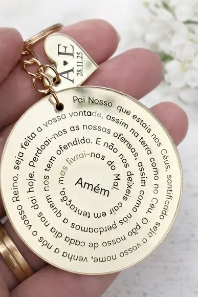 Lembrancinha Religiosa Oração Pai Nosso Personalizado