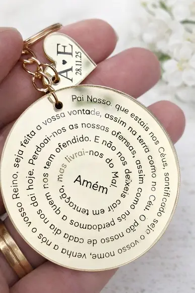 Lembrancinha Religiosa Oração Pai Nosso Personalizado