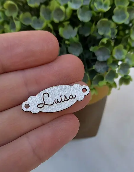 Mini Etiqueta Personalizada em Couro Sintético | 2x1cm