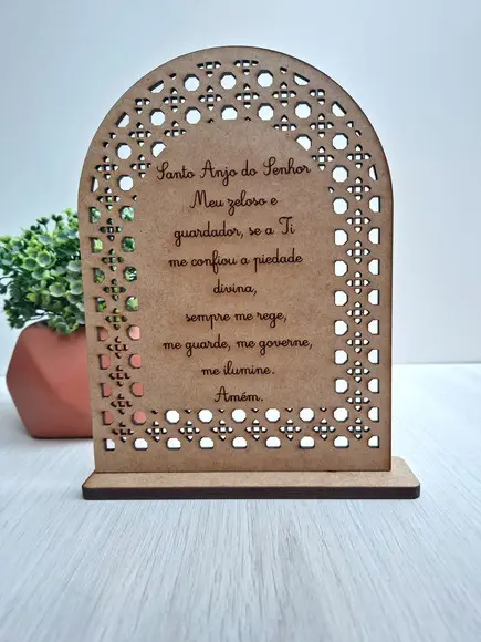 Oração Santo Anjo | Decoração Cristã para Quarto de Bebê