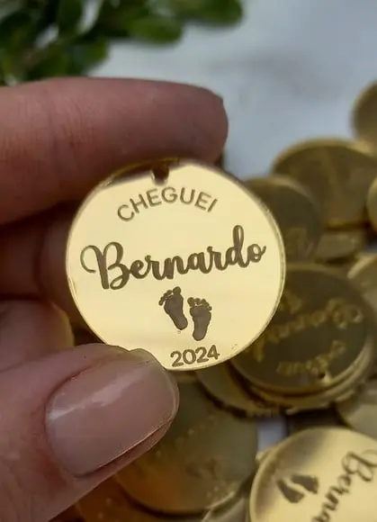 Pingente / Tag / Etiqueta Personalizada em Acrílico