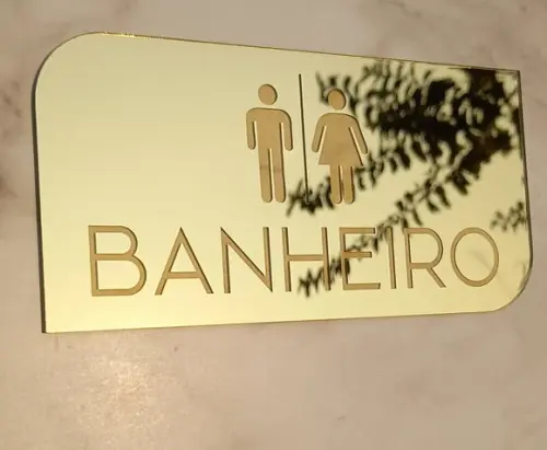 Placa Comunicação Interna Banheiro / Acesso Restrito - 1 Uni