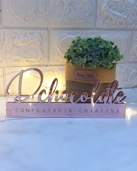 Placa Decorativa Profissão Personalizada Acrílico Rosa