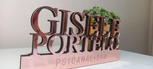 Placa Decorativa Profissão Personalizada Acrílico Rosa