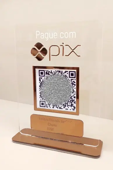 Placa Pague com Pix Personalizada