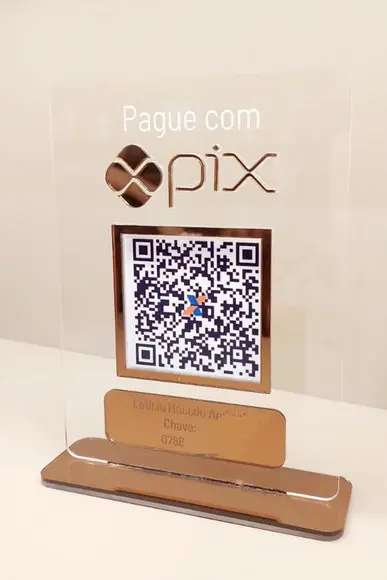 Placa Pague com Pix Personalizada