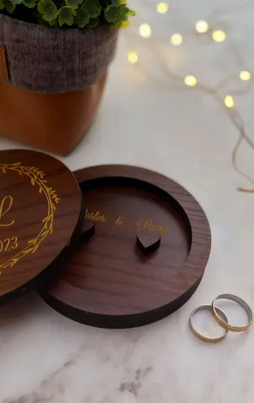 Porta Alianças Casamento Personalizado