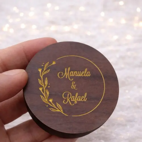 Porta Alianças de Bolso Casamento Personalizado