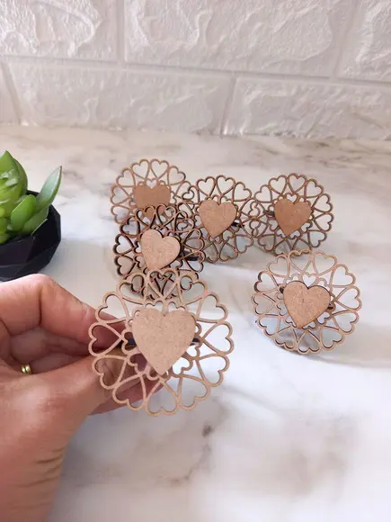 Porta guardanapos Coração 3D