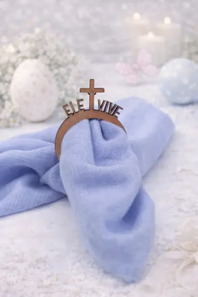 Porta Guardanapo Páscoa Cristã - Ele Vive