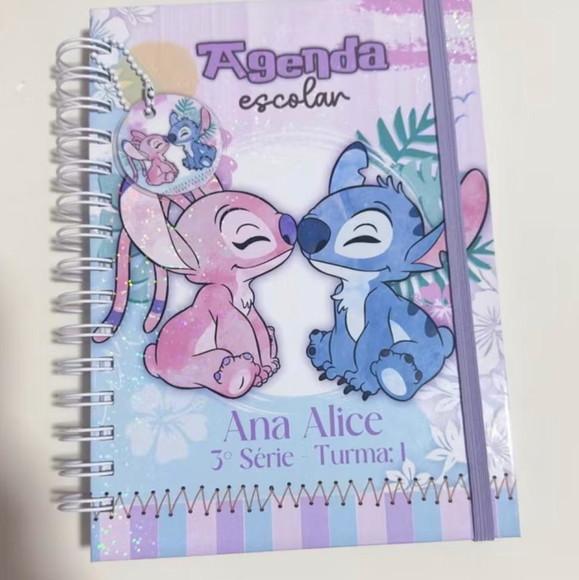 Agenda Escolar 2026 Stitch Datada 2 Dias Por Página
