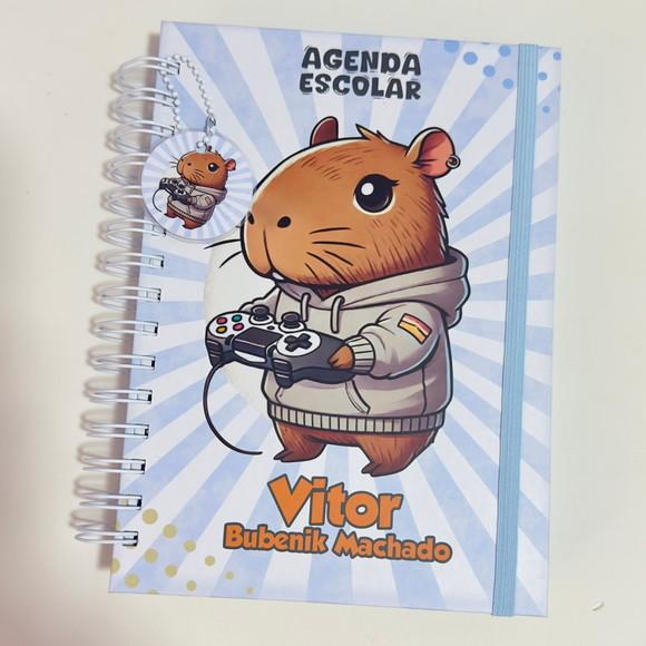 Agenda Escolar Capivara Menino 2025 Datada