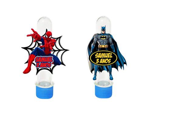 Aplique Tubete Homem Aranha Batman