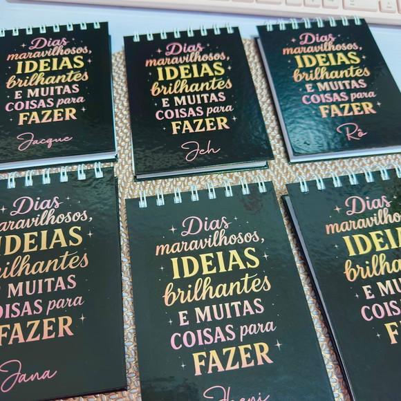 Bloco A6 sem Pauta Frase Dias Incríveis Ideias Brilhantes
