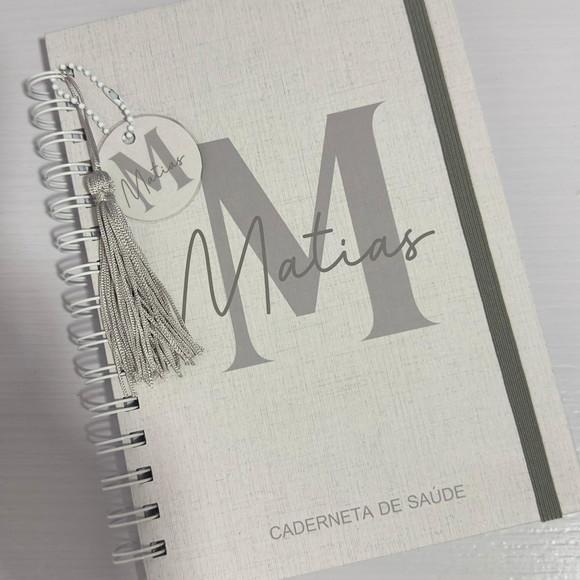 Caderneta de Saúde Vacinação Cinza Minimalista