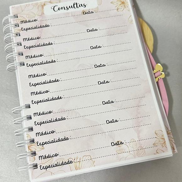 Caderneta Vacinação Borboletas Floral