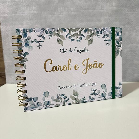 Caderno Assinatura A5 Nomes Foil Dourado