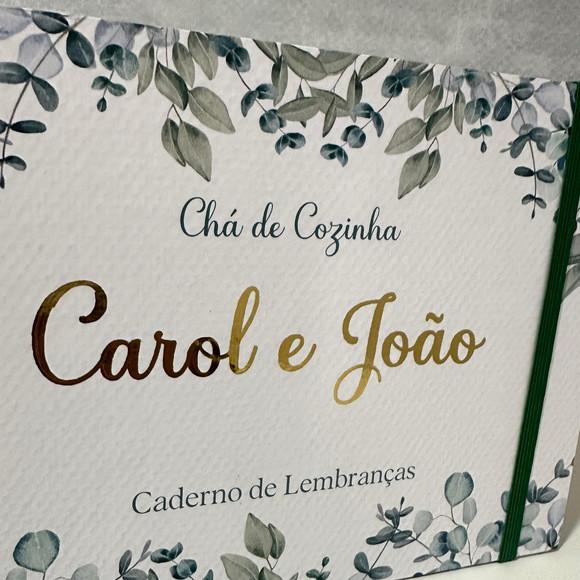 Caderno Assinatura A5 Nomes Foil Dourado