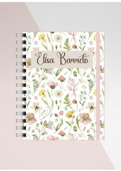 Caderno Pautado A5 Floral