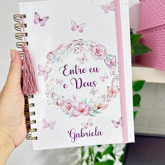 Caderno Pautado A5 Floral Entre Eu e Deus