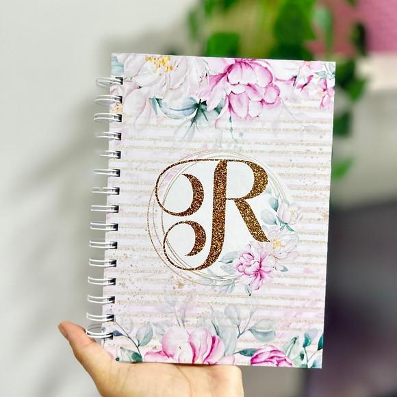 Caderno Pautado A5 Floral Alfabeto
