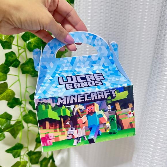 Caixa Maleta Lanche Personalizada Minecraft