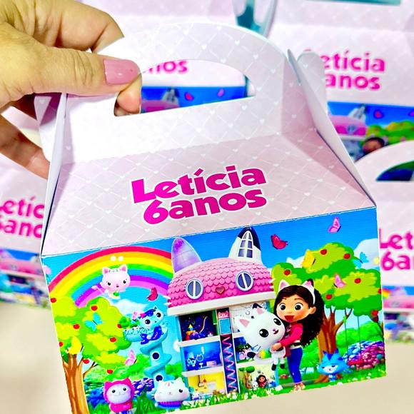 Caixa Maleta Lanche Personalizada Casa Mágica Gabby