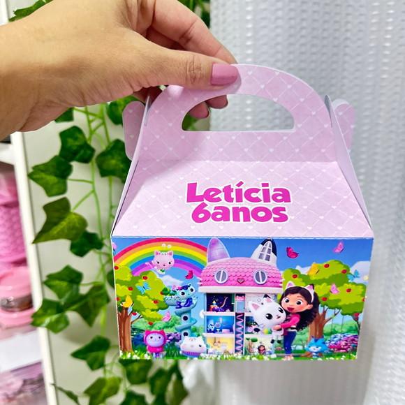 Caixa Maleta Lanche Personalizada Casa Mágica Gabby