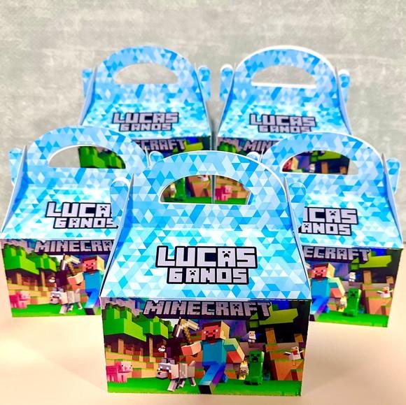 Caixa Maleta Lanche Personalizada Minecraft