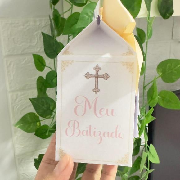 Caixa Milk Batizado Menina