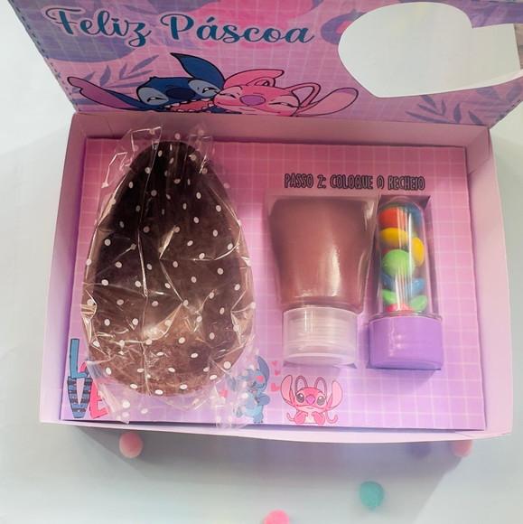 Caixa Mini Confeiteiro Stitch e Angel