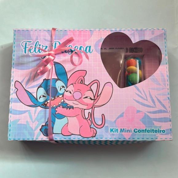 Caixa Mini Confeiteiro Stitch e Angel
