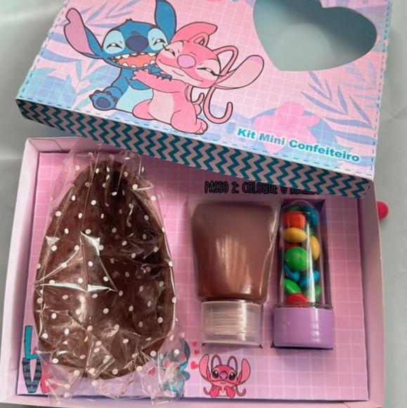 Caixa Mini Confeiteiro Stitch e Angel