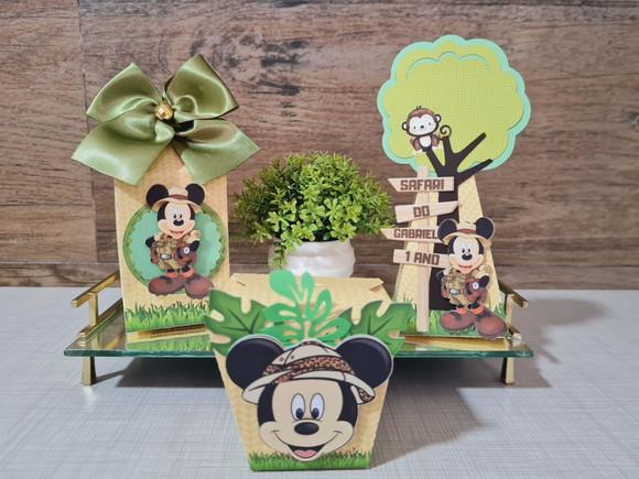 Kit 15 Personalizados Mickey Safari