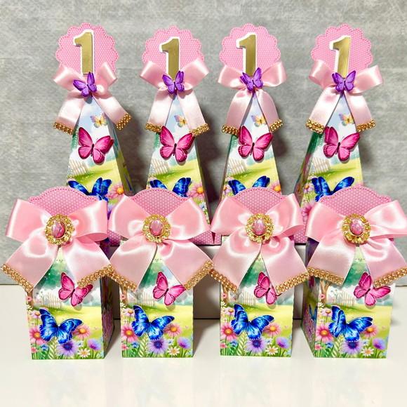 Kit 20 Caixas Personalizadas Jardim das Borboletas