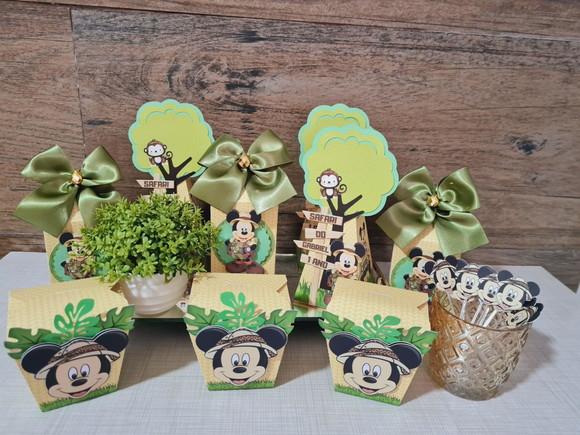 Kit 15 Personalizados Mickey Safari