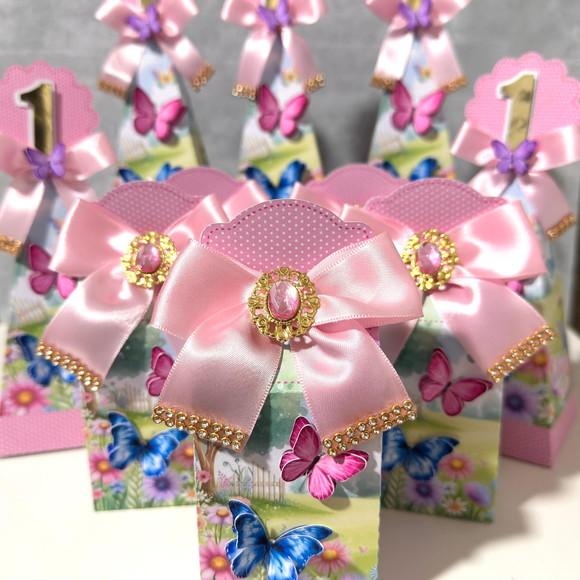 Kit 20 Caixas Personalizadas Jardim das Borboletas