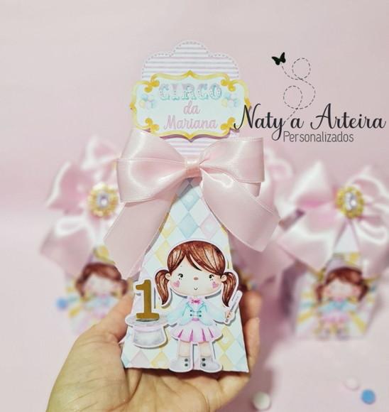 Kit 20 Personalizados Luxo Circo Rosa