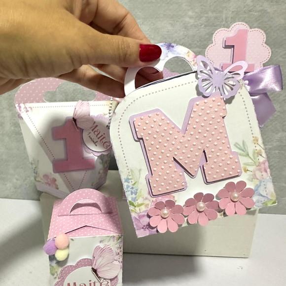 Kit 25 Caixas Personalizadas Jardim das Borboletas