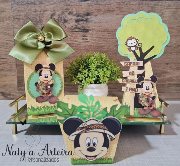 Kit 30 Personalizados Mickey Safari