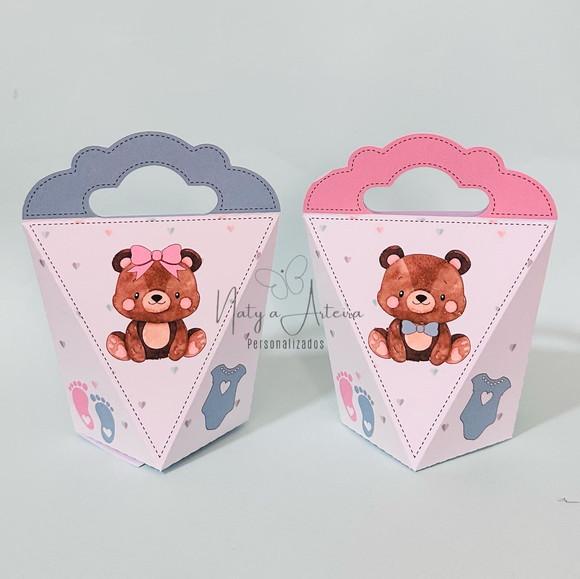 Kit Caixinhas Personalizadas Chá Revelação 15 Peças