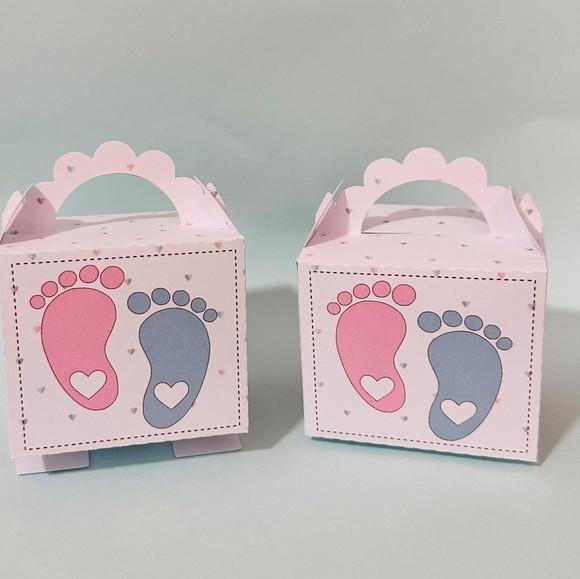 Kit Caixinhas Personalizadas Chá Revelação 15 Peças