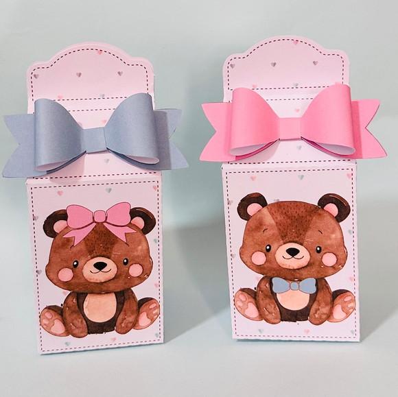 Kit Caixinhas Personalizadas Chá Revelação 15 Peças