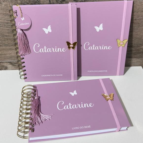 Kit Maternidade Caderneta + Livro Bebê e Porta Documentos